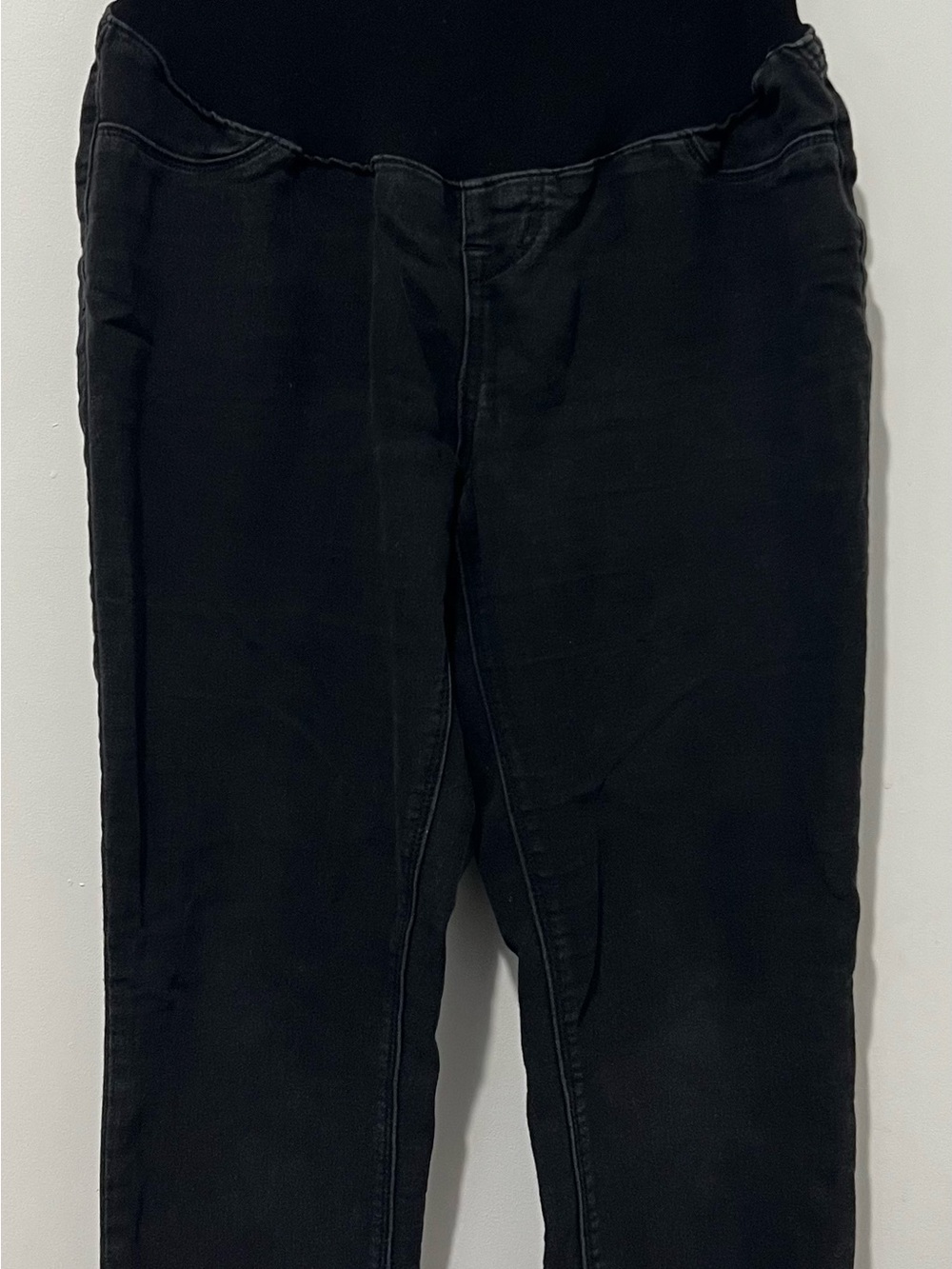 1822 Denim Black Maternity Skinny Jeans Size 14/32 – Over Belly Stretch